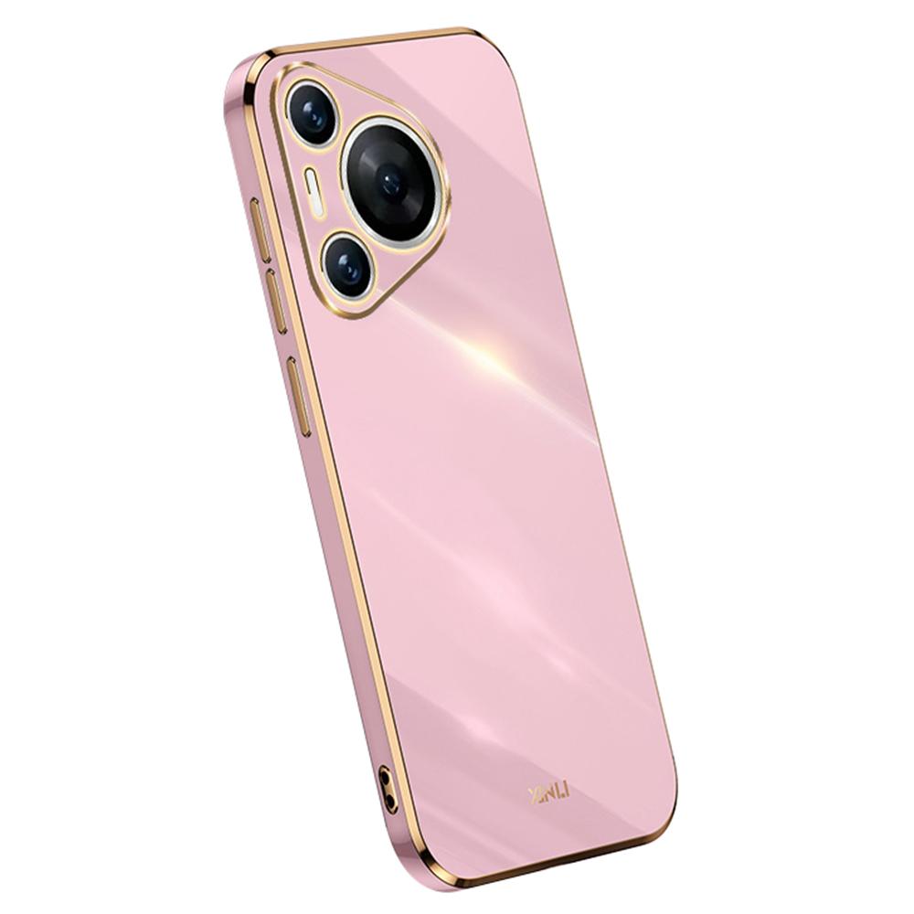 XINLI Für Huawei Pura 70 Pro/Pura 70 Pro+ Hülle Galvanisierter Rahmen Weiche TPU Handyhülle