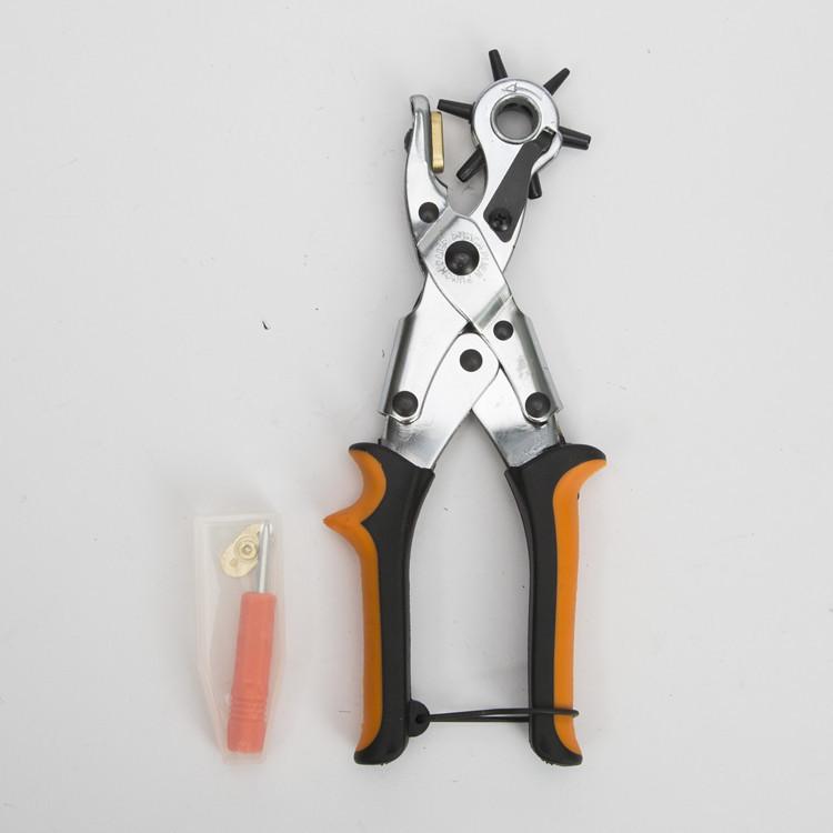 Power-Assisted Leather Hole Punch Pliers - Oval & Full Circle Effort-Saving Design