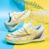 Buckle magic buckle free lace-up children's football shoes rubber broken nails training sole sneakers tf youth children students