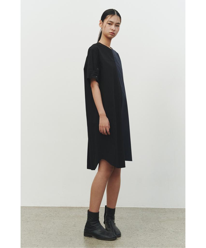 Recorde Mock Neck Split Dress_Rqdam25572Bkx