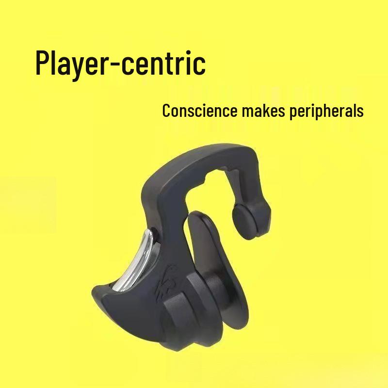 Controller Metalic pentru Jocuri pe Mobil cu Patru Degete și Buton Mecanic Fizic pe Spate