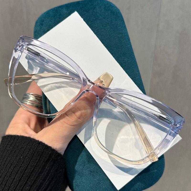 

Унисекс Очки для чтения с большой оправой Женские Новые Стильные Кошачий глаз Защита от синего света Очки для пресбиопии Оверсайз Очки для дальнозоркости +4