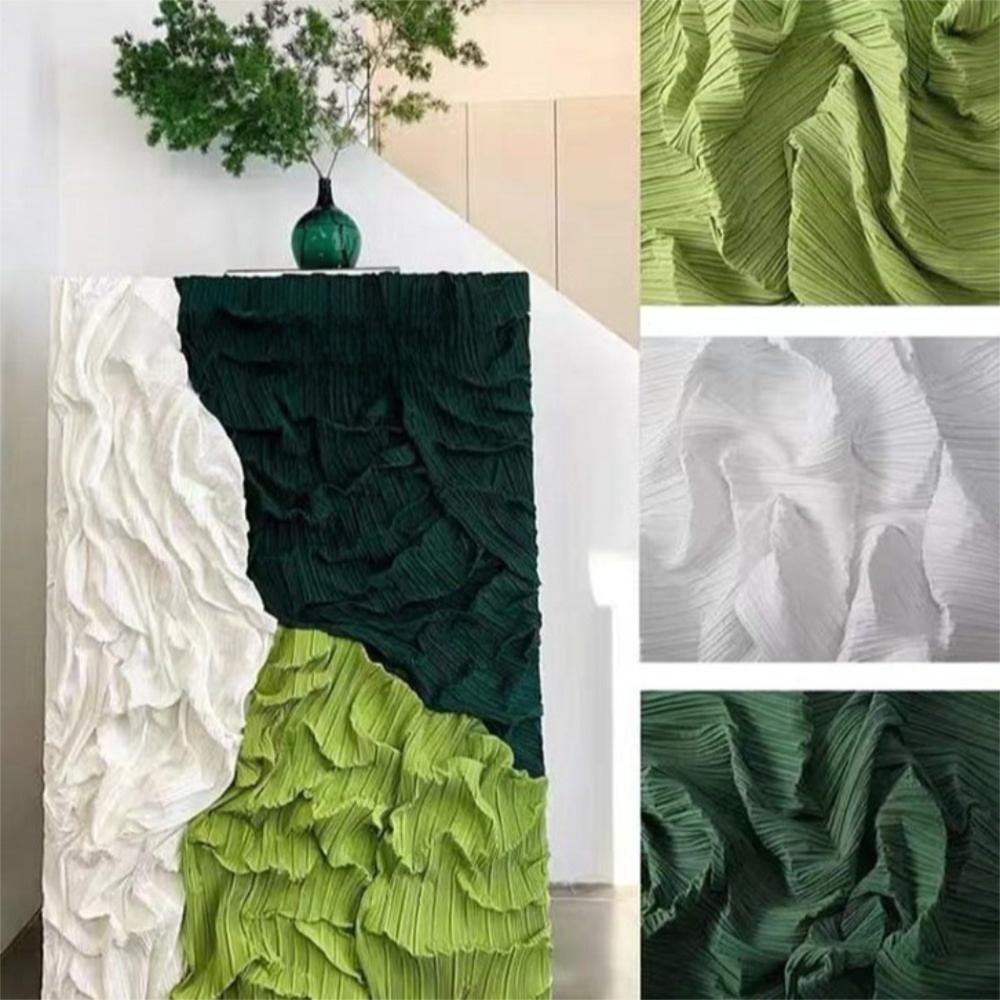 150x100cm Plissierter Stoff Knittertextur Mikroelastisch Kreppstoff Rosenblumenmuster Atmungsaktiver Stoff Chiffonstoff