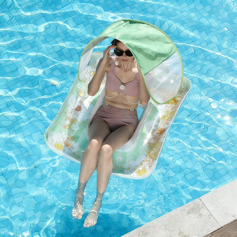 New Style Daisy Stripe Inflatable Pool Float Lounger
