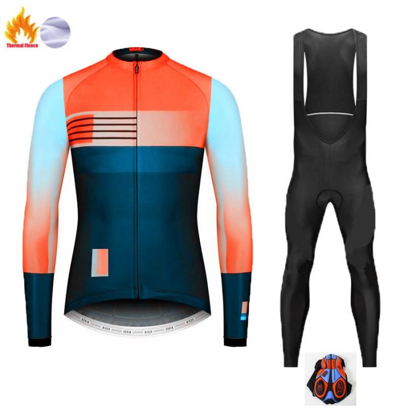 GOBIK Thermal Long Sleeve Cycling Jersey Men Winter Warm Road Bike Wear