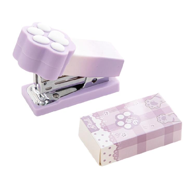 

Small Feline Themed Stapler Small Cats Paws Design Office Stapler Easy to Carry Great for Hand Fatigue Reduction фиолетовый