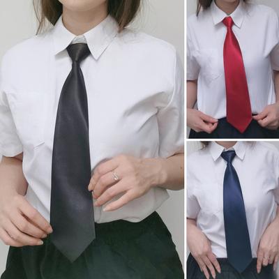 Women Neck Tie Zipper Closure Adjustable Easy Wear Necktie Business Wedding Party Formal Necktie Garment Accessories