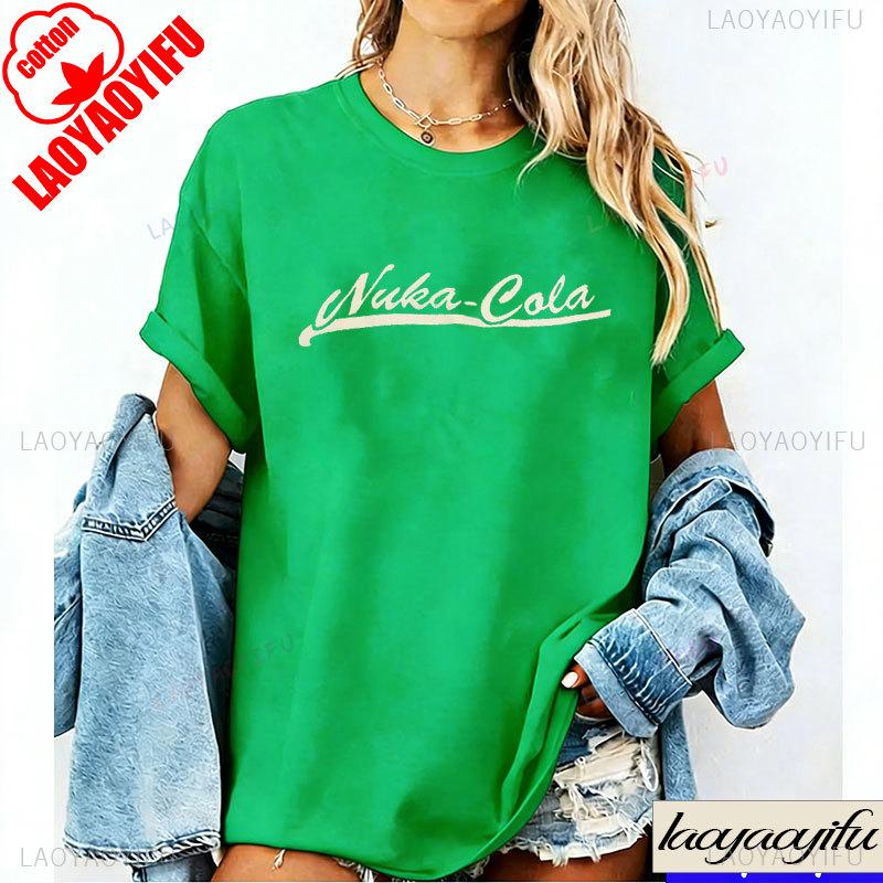 NukaCola TShirt Funny Drinks Graphic T Shirts Television Fan Tee Tops Cotton Shirts Vintage Red T Shirt 2044 Fan Gift 2026
