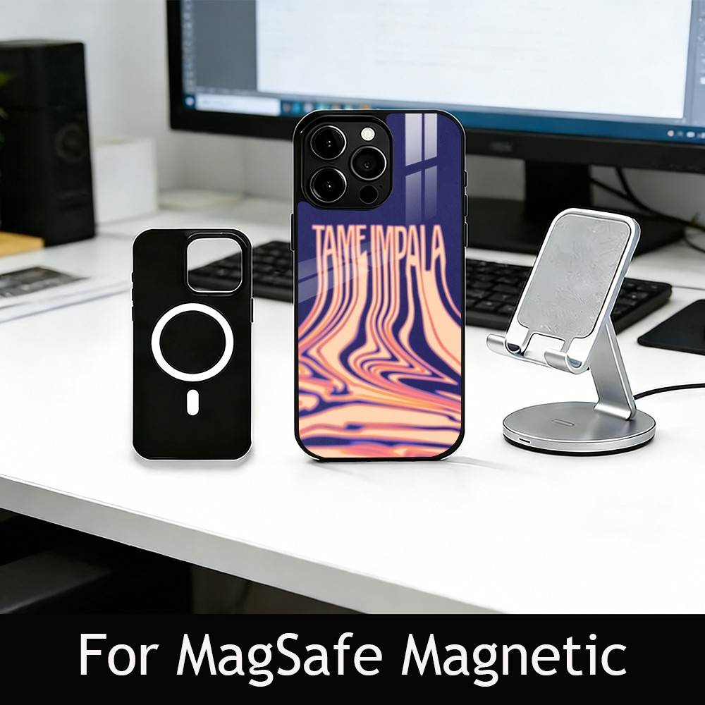 

Tame Impala Psychedelic Art Phone Case For iPhone17,16,15,14,13,12,11 Plus,Pro Magnetic For Magsafe Wireless Charging iPhone14