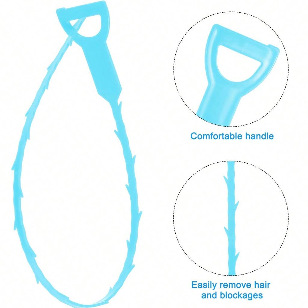 20 Inch Drain Clog Remover Tool, Drain Auger Hair Cleaning Tool, Hair Catcher Shower Drain Tool For Kitchen, Sink, Bathroom