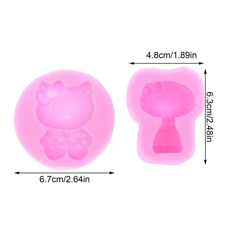 Kreslená Zábavná Kočka Silikonová Forma Roztomilá Fondánová Dortová Dekorativní Čokoládová Forma DIY Aromaterapeutická Sádrová Forma na Svíčky
