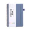 Password Record Notebook with Letter Labels, Faux Leather Index Pages, Pen Holder, and Binding Strap