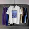 Meichao Purple Brand Apocalyptic Printed High-weight Double-yarn Pure Cotton Casual Short-sleeve T-shirt for Men and Women