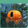 Pumpkin Halloween Carriage Acrylic Flat Surfac Pendant For Enhancement Interior