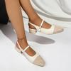 New 2025 Summer Women's Sandals Elegant Medium Heel Toe Mules Comfortable Office Women's Shoes Buckle Heels Women