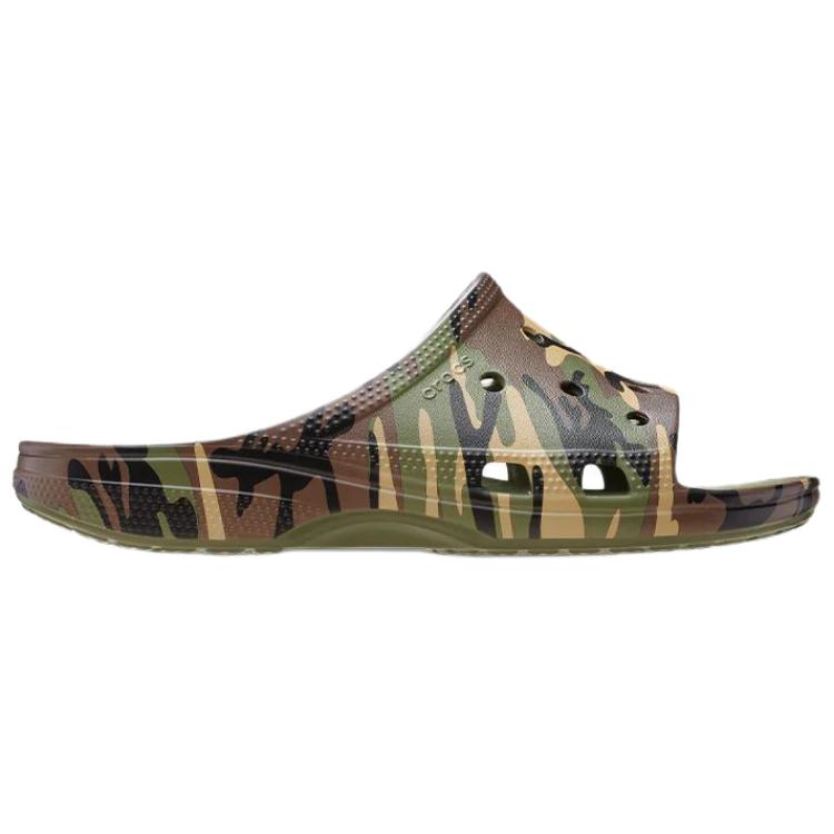Crocs Comfortable Versatile Anti-Friction Slide Sandals Men sandals Army-Green 213312-3TC