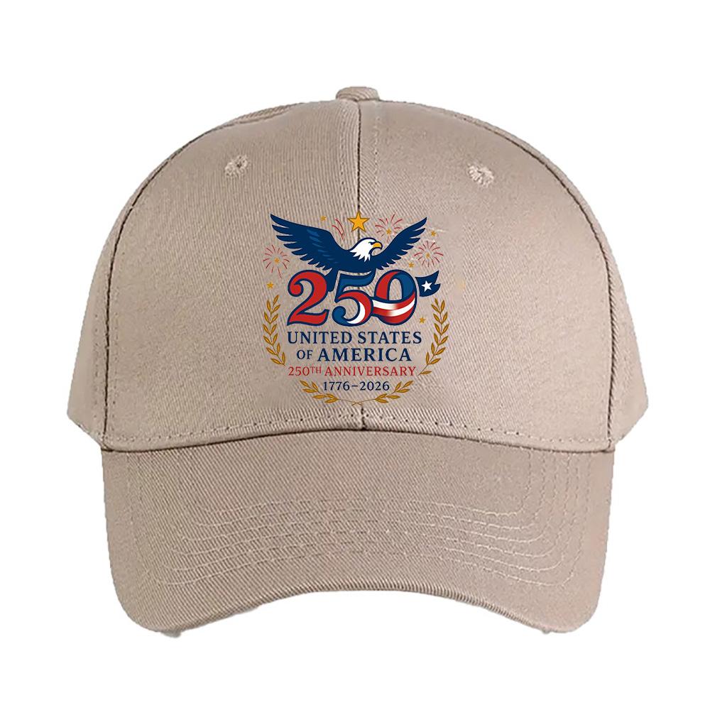 United States of America Th Anniversary Woman Man Baseball Cap Adult Adjustable with Curved Brim Hiking Fishing Hat