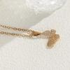 Elegant Butterfly Pendant Necklace with Zirconia - Versatile Everyday Accessory
