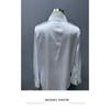 Women's Satin Shirt Simple V-neck Button Blouse Loose Long Sleeved  Blouses & Shirts