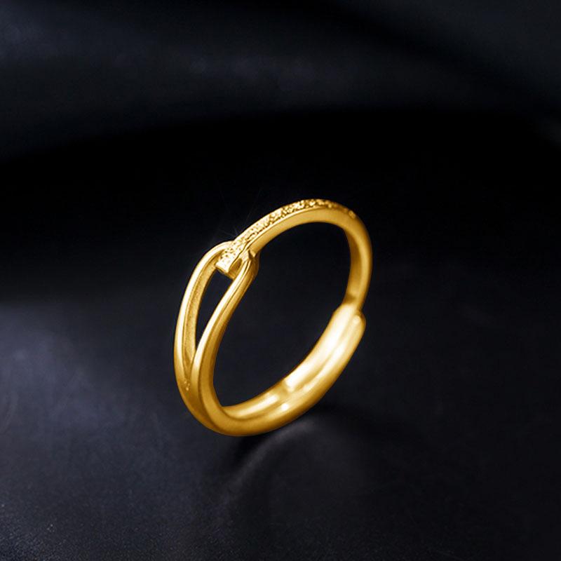 Polished Vegetable Circle Ring Female Ins Cold Wind Fashion Light Luxury Niche Design Models Adjustable Open Finger Ring Finger Rings Party Jewelry