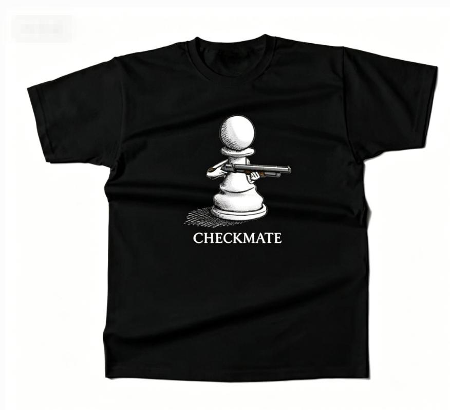Unisexs Cotton Checkmate Graphic Chess Funny T Shirt Street Casual Style Tee for Unisex and WoUnisex Moisture Wicking Graphic T Shirts