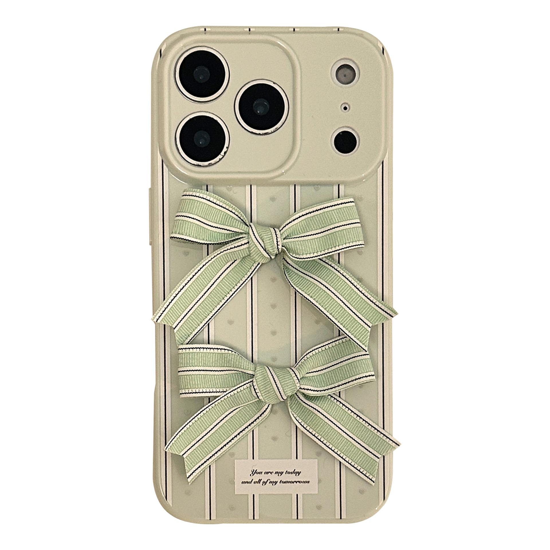 

Creative Green Bow Phone Case for iPhone 16, iPhone 17, and iPhone 17 Pro Max iPhone 17 Pro Max