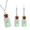 Stylish Glowing Bottle Earrings Unique Sturdy Resin Crafted Jewelry for Women's Halloween Christmas Festivities