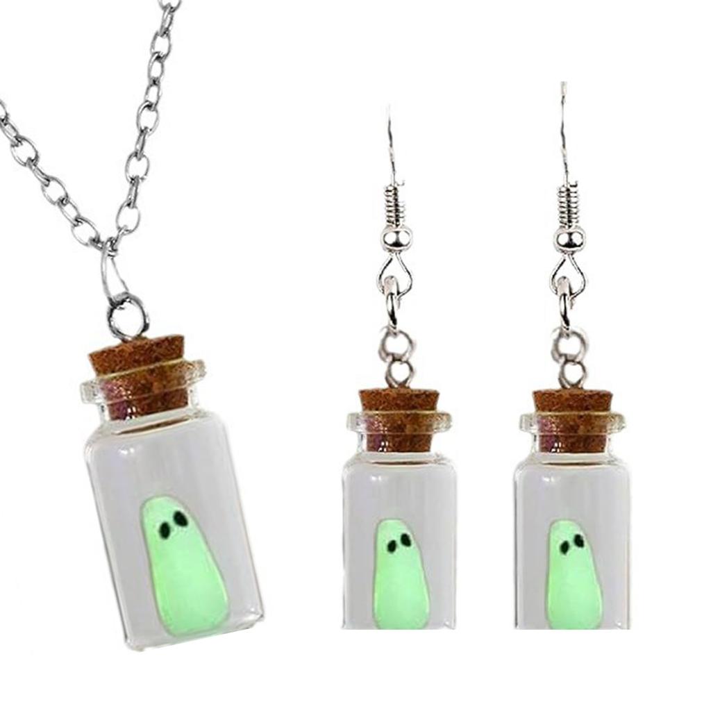 Stylish Glowing Bottle Earrings Unique Sturdy Resin Crafted Jewelry for Women's Halloween Christmas Festivities