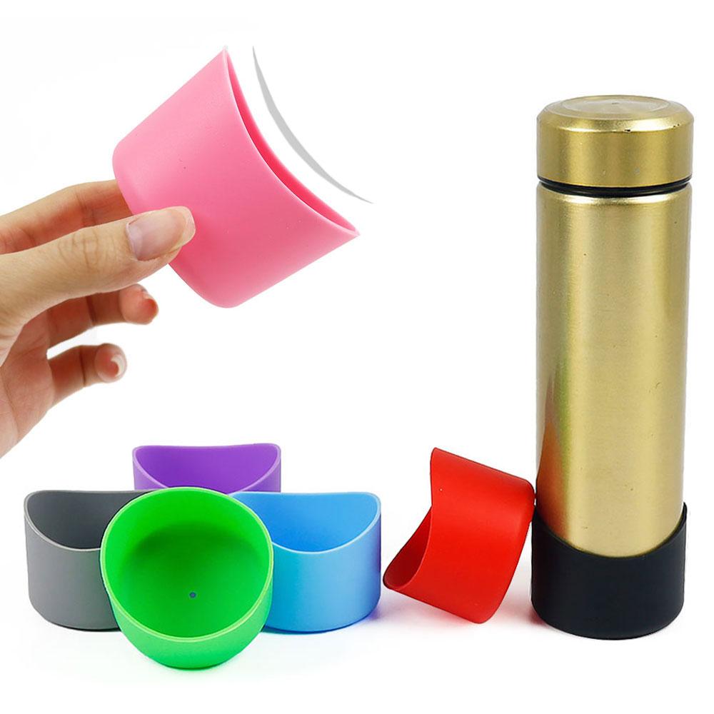 Silicone World 75MM Irregular Silicone Cup Bottom Cover 7.5CM Arc AntiSlip Insulation Bottle Cover Sleeve Sheath Wear-resistant