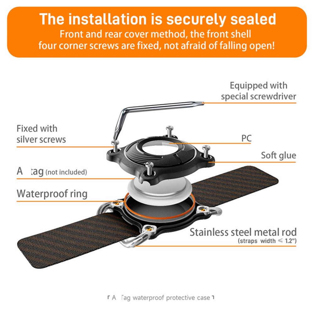for AirTag GPS Locator Dog Cat Pet Collar Protective Case Waterproof Durable PC Holder for Air Tag GPS Tracking Device