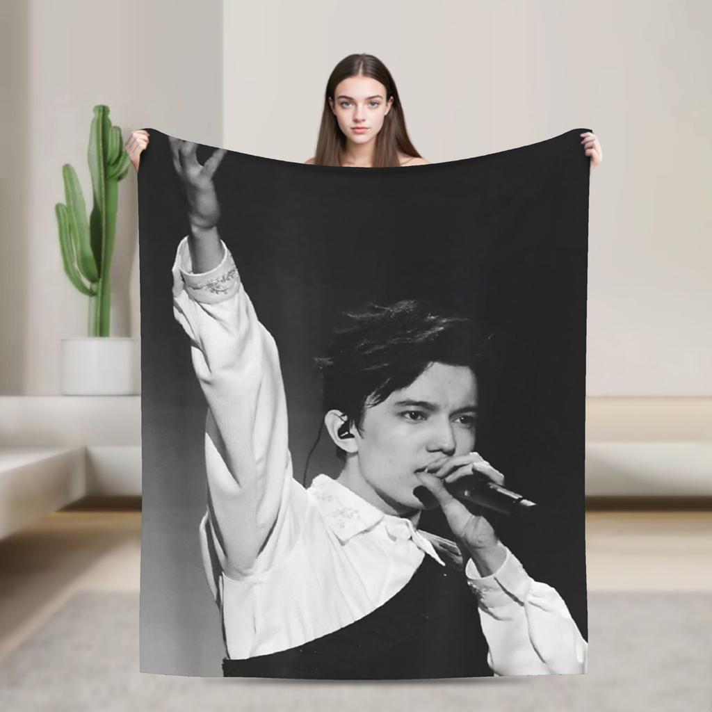 My Favorite Dimash Dear Dears Warm Soft Blankets Plush Bedding Throws Fluffy Home Decor Flannel Bedspread Sofa Bed Cover