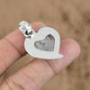 Gift For Women Pendant Heart 925 Sterling Silver Natural Black Rutile Gemstone