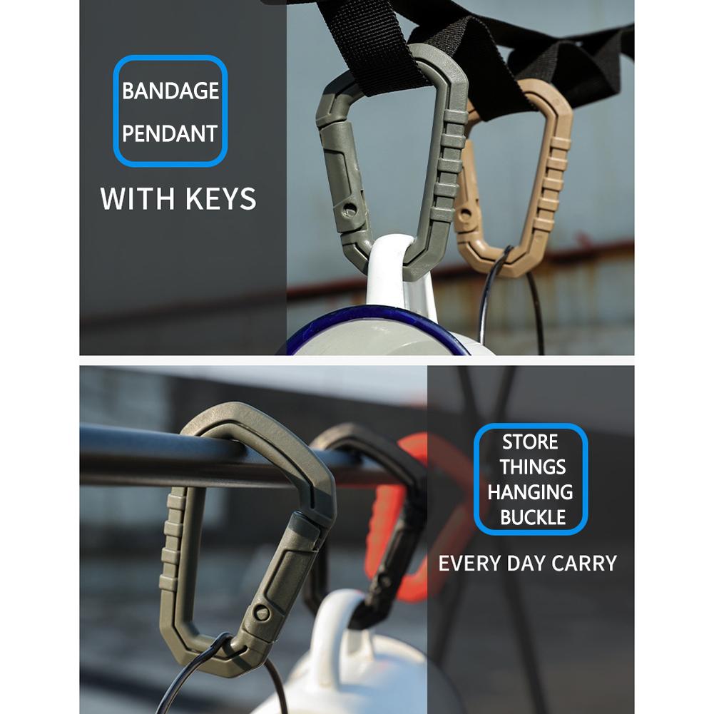 

10 шт., EDC рюкзак, брелок-карабин, открытый, кемпинг, туризм, алюминиевый сплав, D-образное кольцо, застежка-защелка, пряжка, крючок, альпинизм