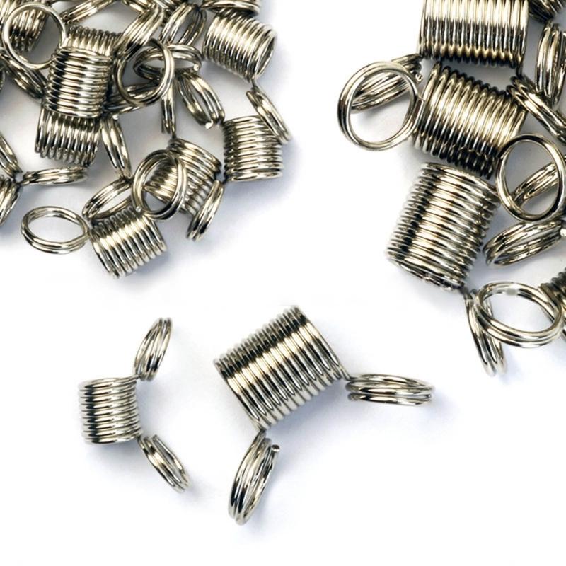 Pack of 20 Handy Jewelry Making Tool Stringing Beads Stopping Spring End Fasteners Alloy Material Perfect for Bracelets