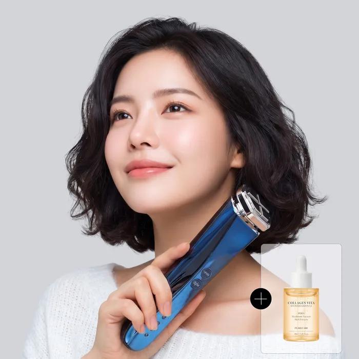Pearl Care Deep Blue High-Frequency Beauty Device Facial Massager Hot & Cold Cooling Galvanic