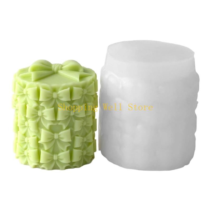 

KX4B Elegant Bowknot Christmas Silicone Mould for Handmade Soap Chocolate