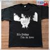 The Cure - Friday, I'm In Love Robert Smith Black Unisex T-shirt Size S-5XL