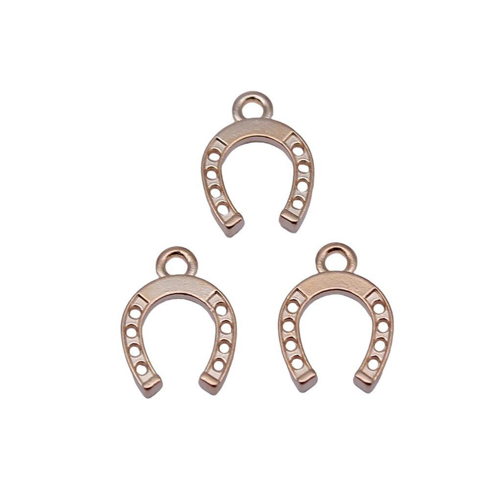 Vintage Horseshoe Charms Alloy Metal Pendants For DIY Jewelry Lucky Themed Accessories