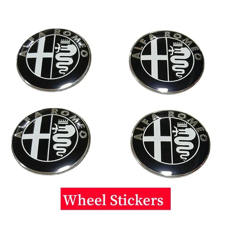 RCIZ5 pour Alfa Romeo Giulia MiTo Stelvio Giulietta GT 159 147 156 Capot Avant Coffre Arrière Cache-moyeu Volant Autocollant
