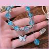 2024 Summer Chic Ice Crack Glazed Butterfly Bracelet Unisex Geometric Design