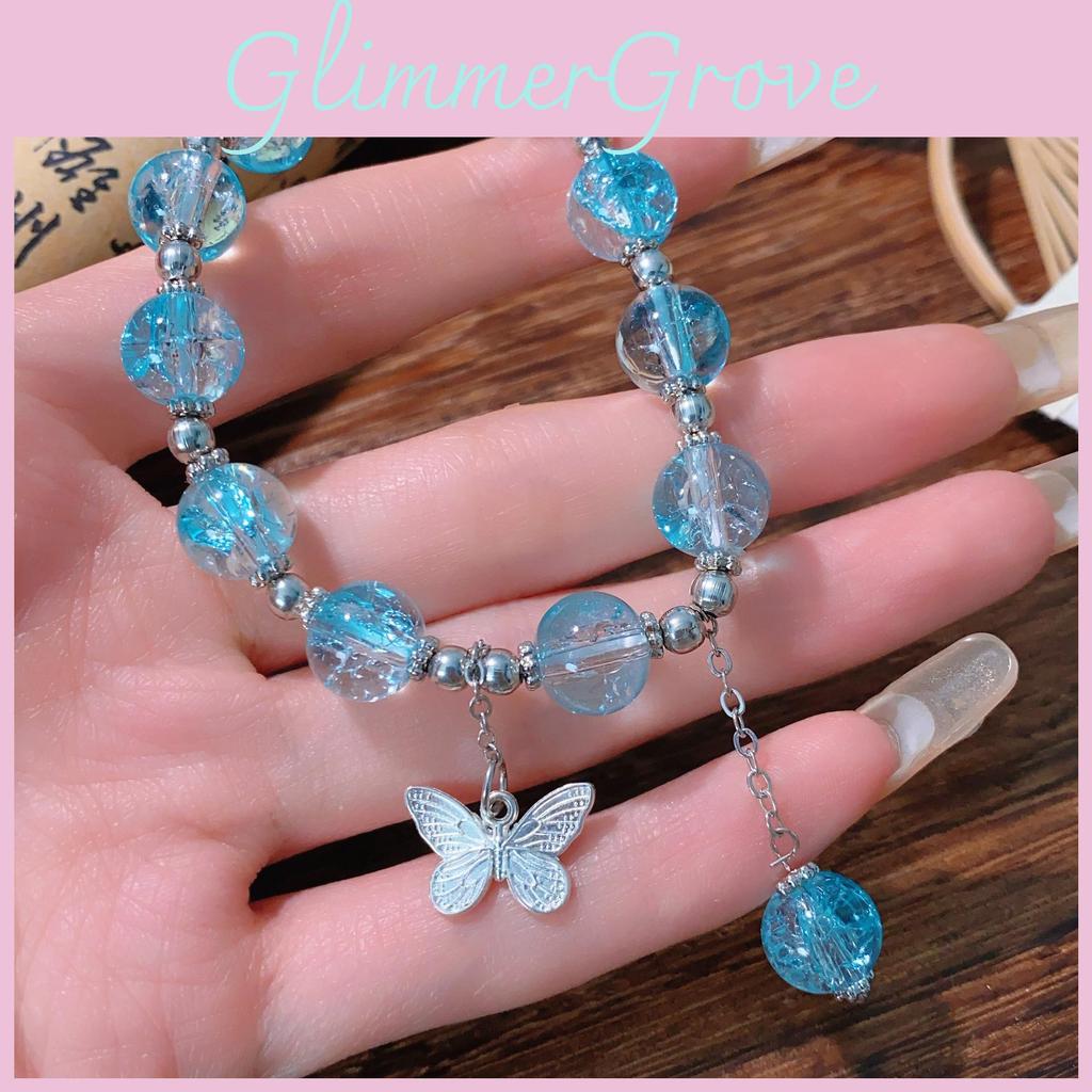 2024 Summer Chic Ice Crack Glazed Butterfly Bracelet Unisex Geometric Design