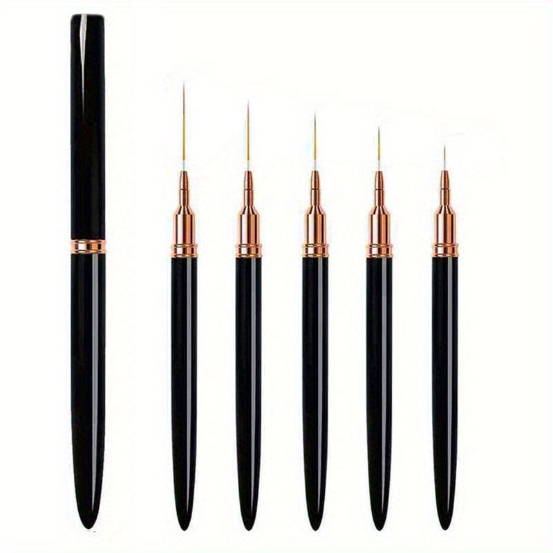 5 Stück/Set Nail Art Liner Pinsel Set Verlängerte Linien Striping Zeichnen UV Gel Malerei Nageldesign Stift Professionelles Maniküre Werkzeug