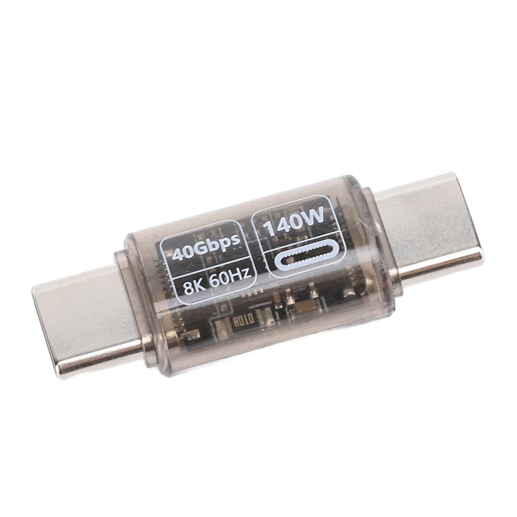 Type C Male to Male Adapter 40Gbps USB4.0 8k At 60Hz 140W Fast Charging Digital Display Type C to