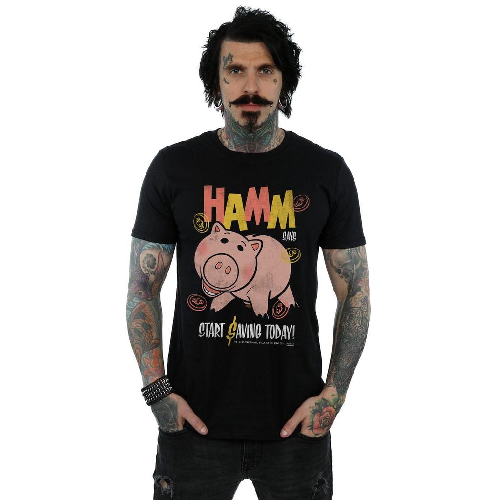 Disney Mens Toy Story 4 Hamm The Piggy Bank T-Shirt
