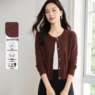 Handu Yishe Damen Rundhals dicker Strickpullover