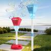 Macchina Bolle per Bambini Generatore Automatico di Bolle a Bottone Singolo Luci LED Colorate e Musica Lampada da Strada Creativa Giocattolo a Bolle per Feste all'Aperto E