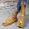 2024 Summer Flat Shoes for Women New Plus Size Retro Women's Flat Slippers Outdoor Causal Women's Flip Flops Female Sandals