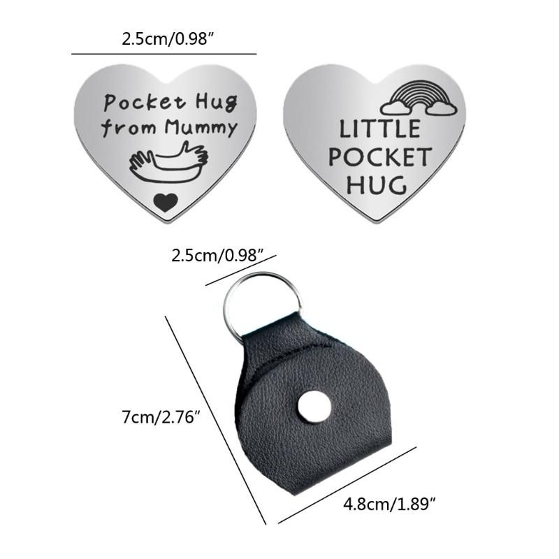 Heart Shaped Keychain Little Pocket Hug from Mom Unique Keychain Fashion Jewelry