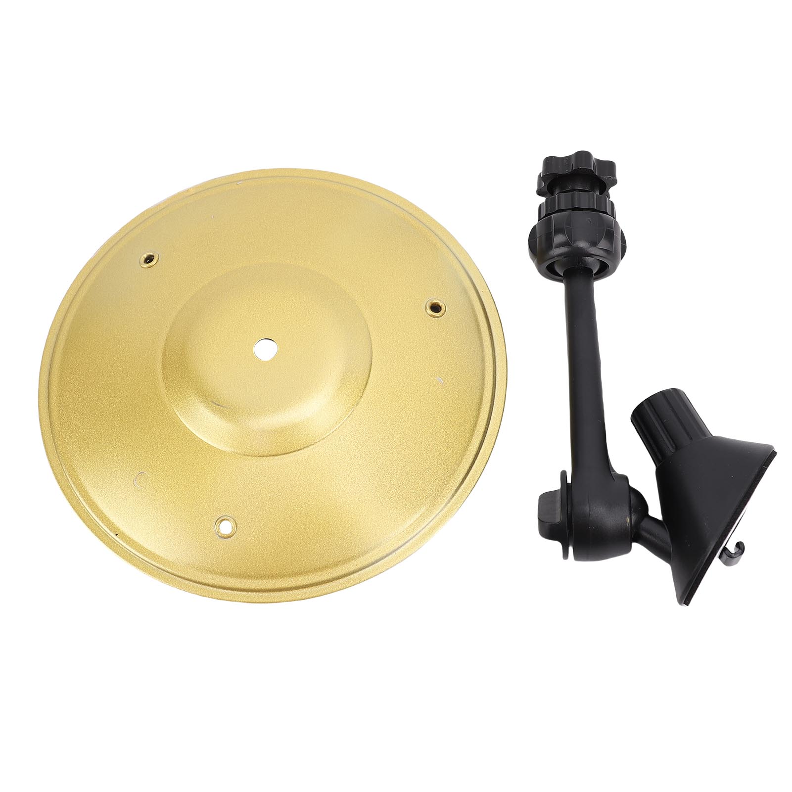 

Автомобильный крэш-тарелка Чистый хрустящий звук Большая громкость Веселая автомобильная тарелка для барабана с вентиляционным отверстием с регулируемым кронштейном золотой