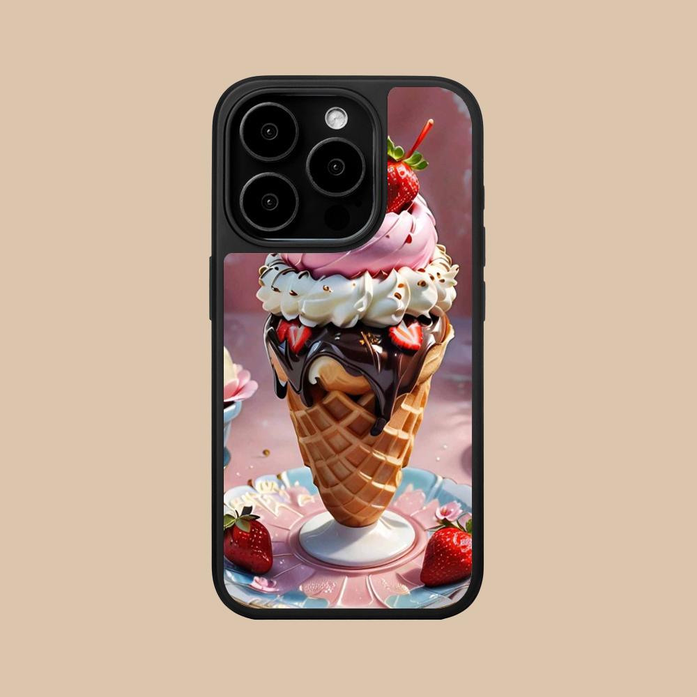 Milkshake Icecream Mobile Phone Case for iPhone 17 16 15 14 13 12 11 Air Pro Max Plus Matte Surface Colorful Cover Luxury Pretty